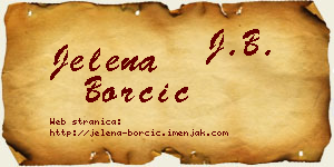 Jelena Borčić vizit kartica